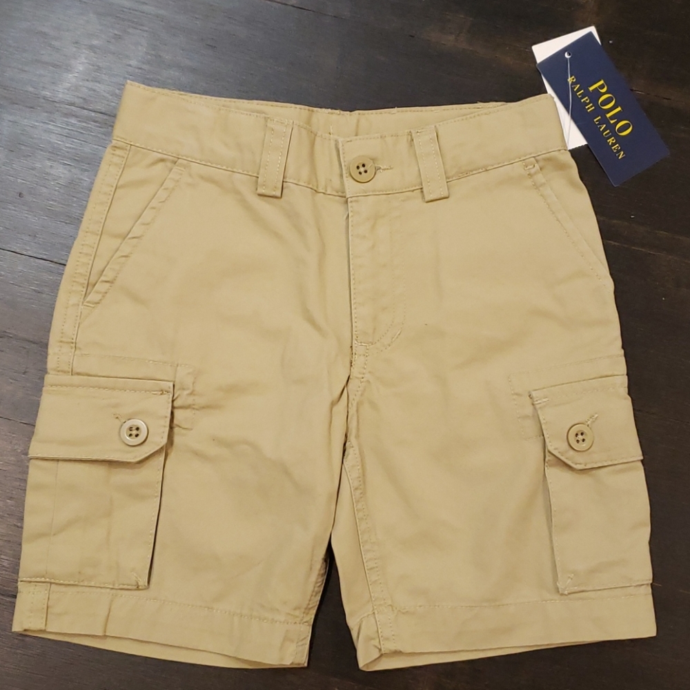 NWT Polo Beige Cargo Shorts Size 4/4T